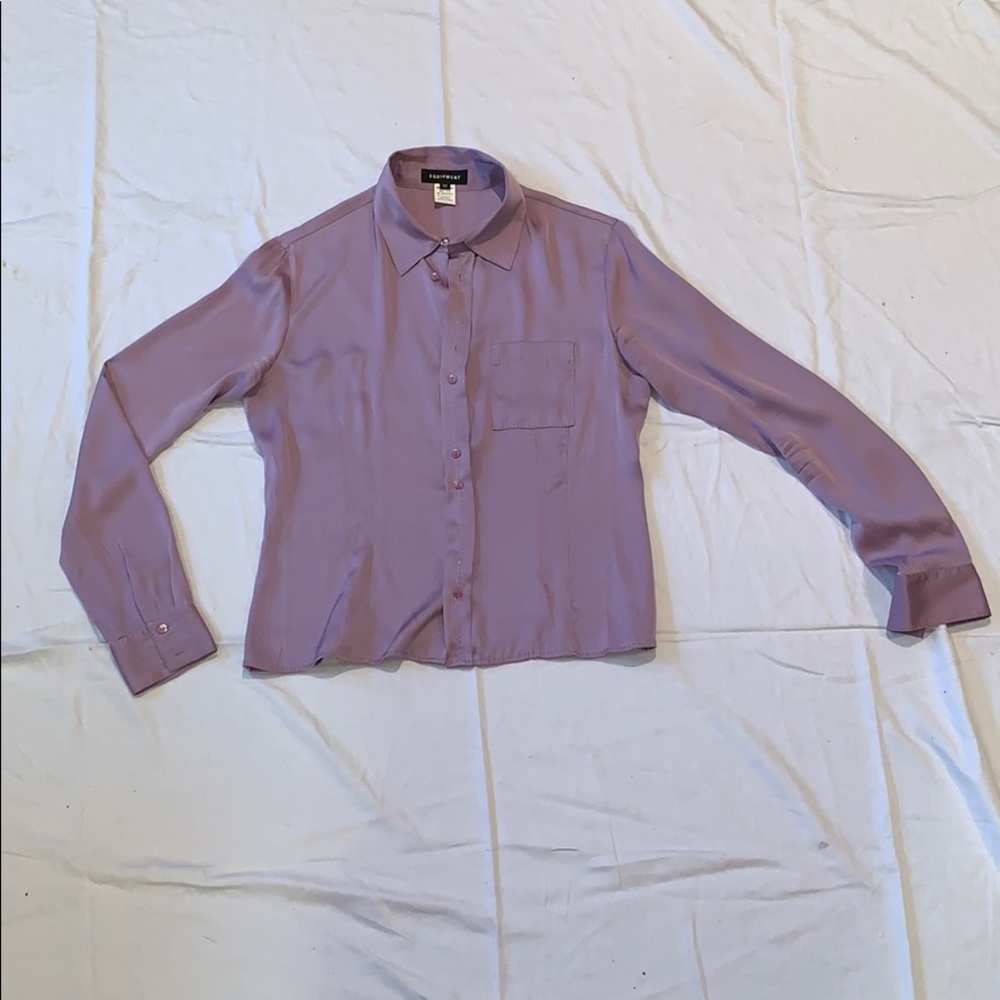 Lilac, silk shirt with a bit of spandex